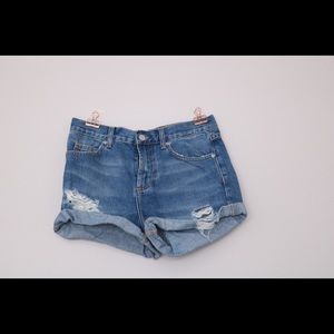 Jean shorts by topshop